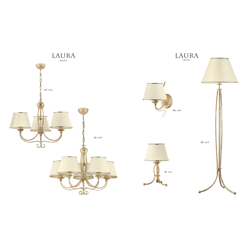 Jupiter 513 - LA-3-E - Pendant chandelier on a chain LAURA 3xE27/60W/230V