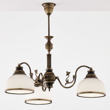 Jupiter 622 - ZU 3 - ZEUS 3-light rod-mounted chandelier 3xE27/60W/230V