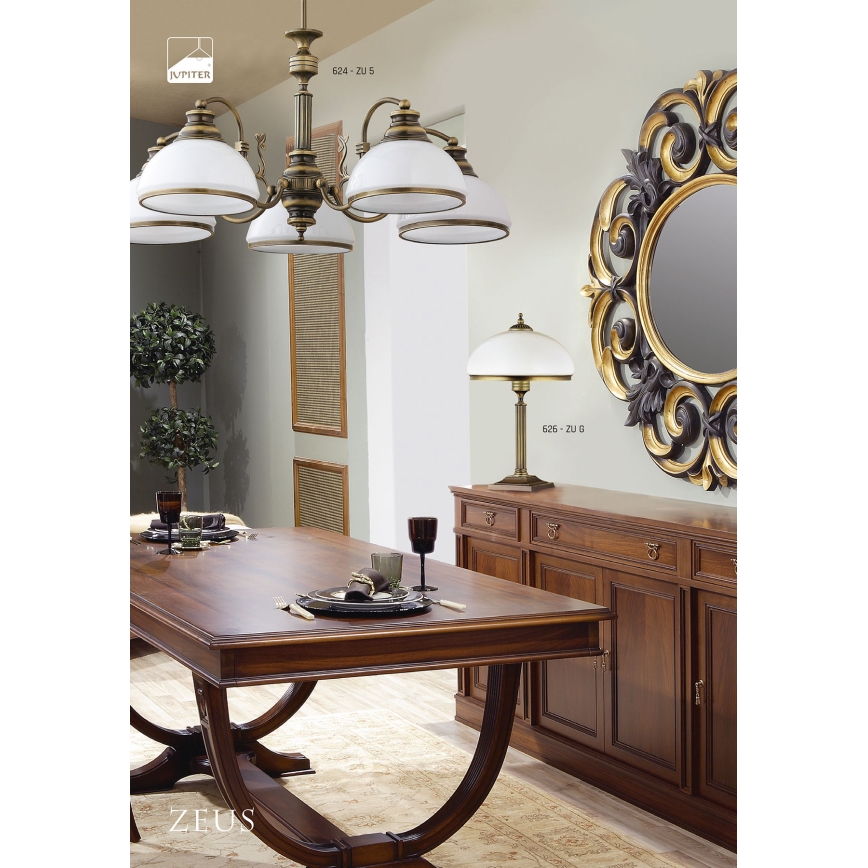Jupiter 624 - ZU 5 - Pendant chandelier ZEUS 5xE27/60W/230V