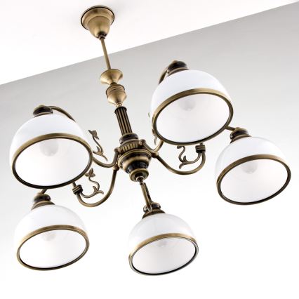 Jupiter 624 - ZU 5 - ZEUS 5-light rod chandelier 5xE27/60W/230V