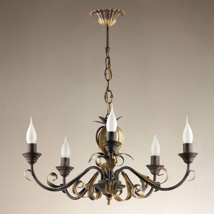 Jupiter 741 - LM 5 - Pendant chandelier on a chain LIMA 5xE14/40W/230V