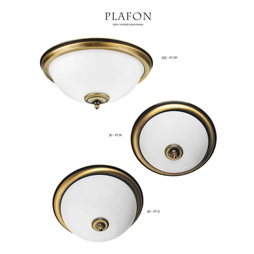 Jupiter 82 PTD - Ceiling light PLAFON 2xE27/40W/230V Opal