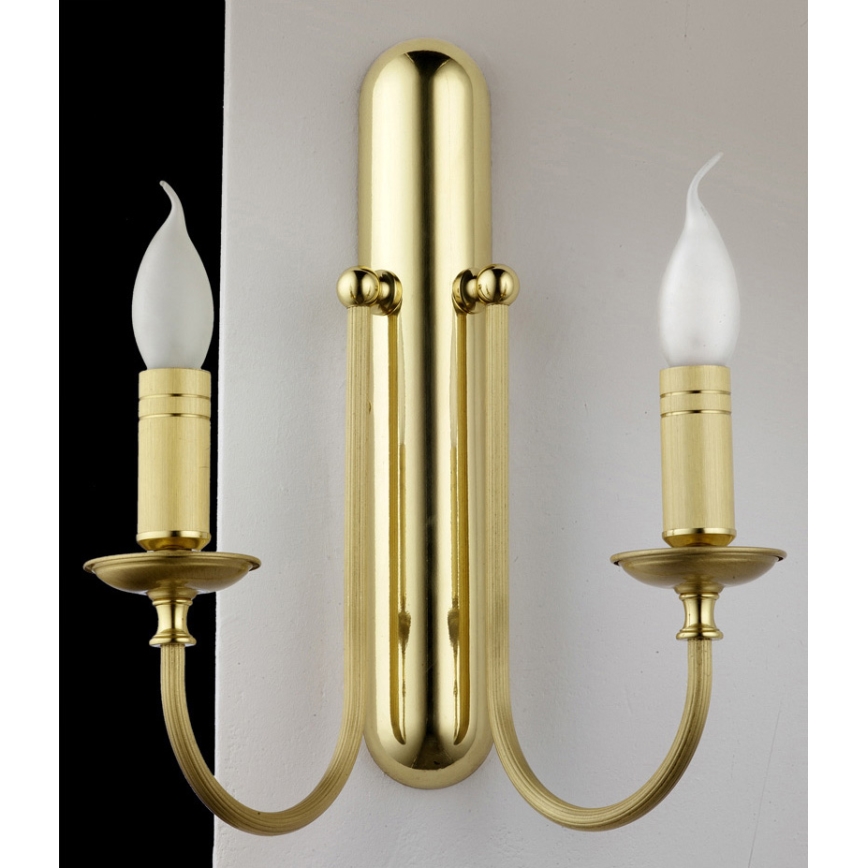 Jupiter 880-CEK2 - Wall light CEZAR 2xE14/40W/230V brass matte
