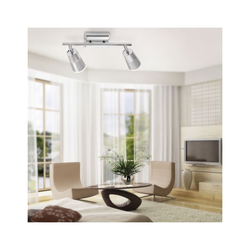JUST LIGHT. 11229-17 - LED Spotlight DALLI 2xLED/3,5W/230V shiny chrome