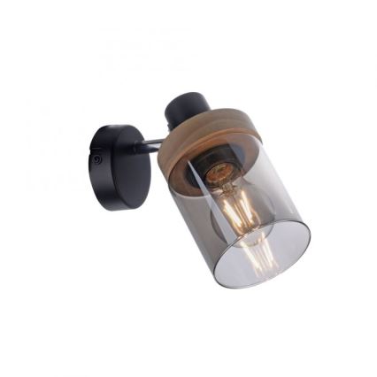 JUST LIGHT. 11311-18 - Wall spotlight PASQUAL 1xE27/40W/230V black/rubber fig