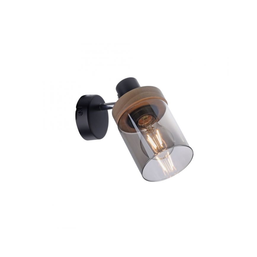 JUST LIGHT. 11311-18 - Wall spotlight PASQUAL 1xE27/40W/230V black/rubber fig