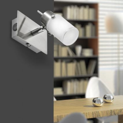 JUST LIGHT. 11931-55 - LED Wall spotlight MAX 1xGU10/4W/230V matte chrome