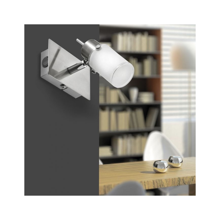 JUST LIGHT. 11931-55 - LED Wall spotlight MAX 1xGU10/4W/230V matte chrome