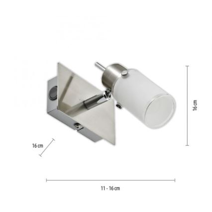 JUST LIGHT. 11931-55 - LED Wall spotlight MAX 1xGU10/4W/230V matte chrome