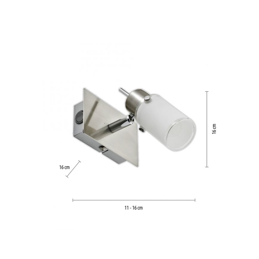 JUST LIGHT. 11931-55 - LED Wall spotlight MAX 1xGU10/4W/230V matte chrome