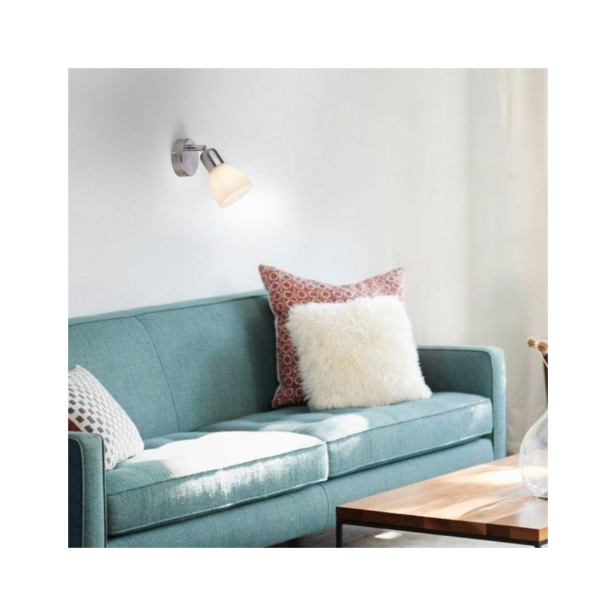 JUST LIGHT. 11951-55 - Wall spotlight KARO 1xE14/40W/230V matte chrome