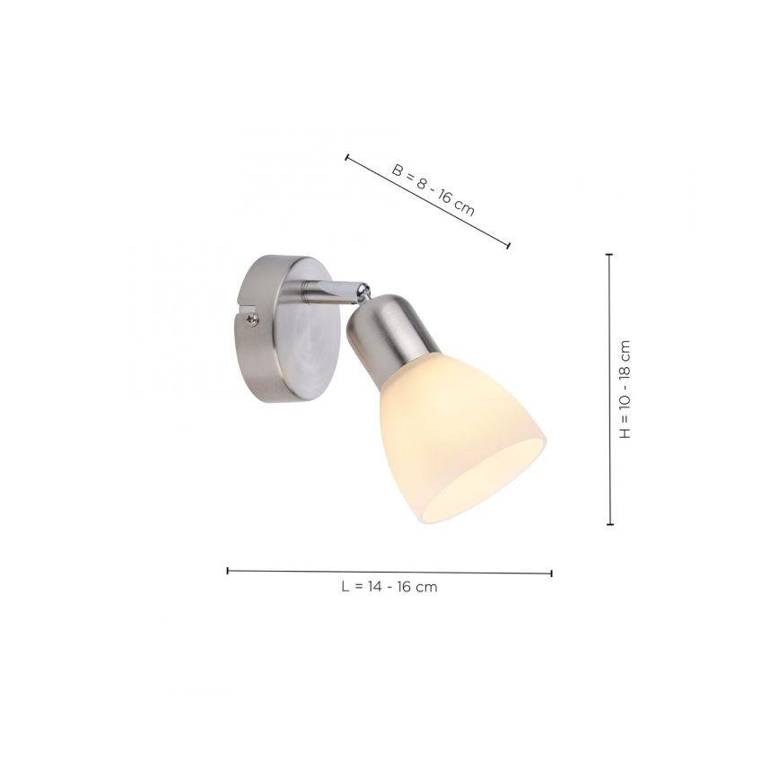 JUST LIGHT. 11951-55 - Wall spotlight KARO 1xE14/40W/230V matte chrome