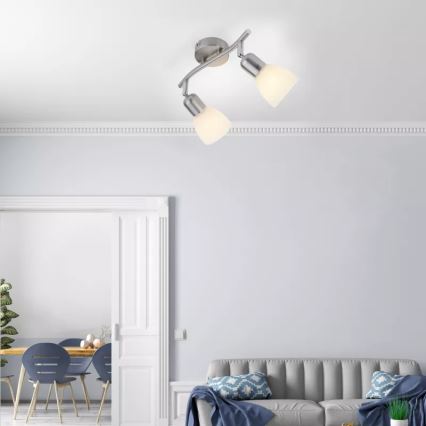 JUST LIGHT. 11952-55 - KARO spotlight 2xE14/40W/230V matte chrome