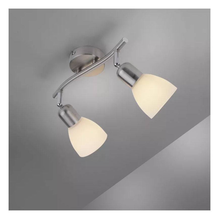 JUST LIGHT. 11952-55 - KARO spotlight 2xE14/40W/230V matte chrome