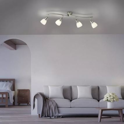 JUST LIGHT. 11954-55 - KARO spotlight 4xE14/40W/230V matte chrome