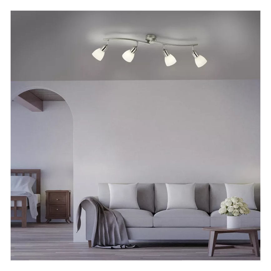 JUST LIGHT. 11954-55 - KARO spotlight 4xE14/40W/230V matte chrome