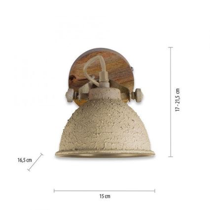 JUST LIGHT. 11981-39 - Wall spotlight SAMIA 1xE14/40W/230V