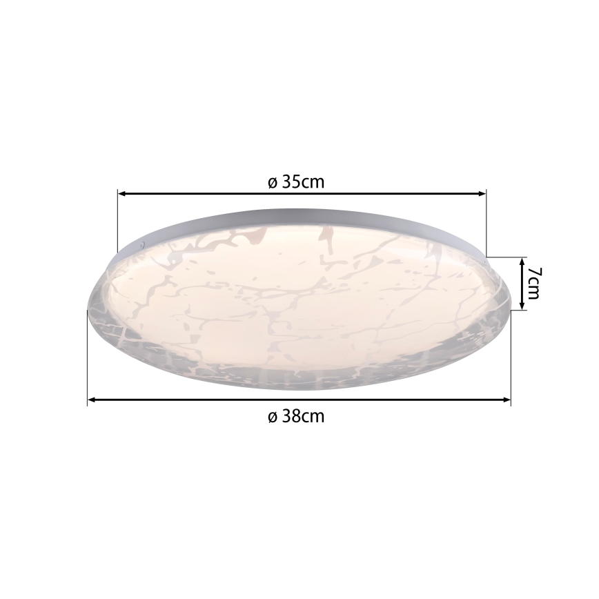 JUST LIGHT. 14008-16 - LED Dimmable ceiling light ART PLAFO LED/20W/230V 2700-6500K Ø 38 cm white + remote control