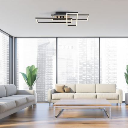 JUST LIGHT. 14051-79 - AKUSTIKA LED Ceiling Light LED/20.5W/230V Oak/Black