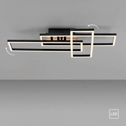 JUST LIGHT. 14051-79 - AKUSTIKA LED Ceiling Light LED/20.5W/230V Oak/Black