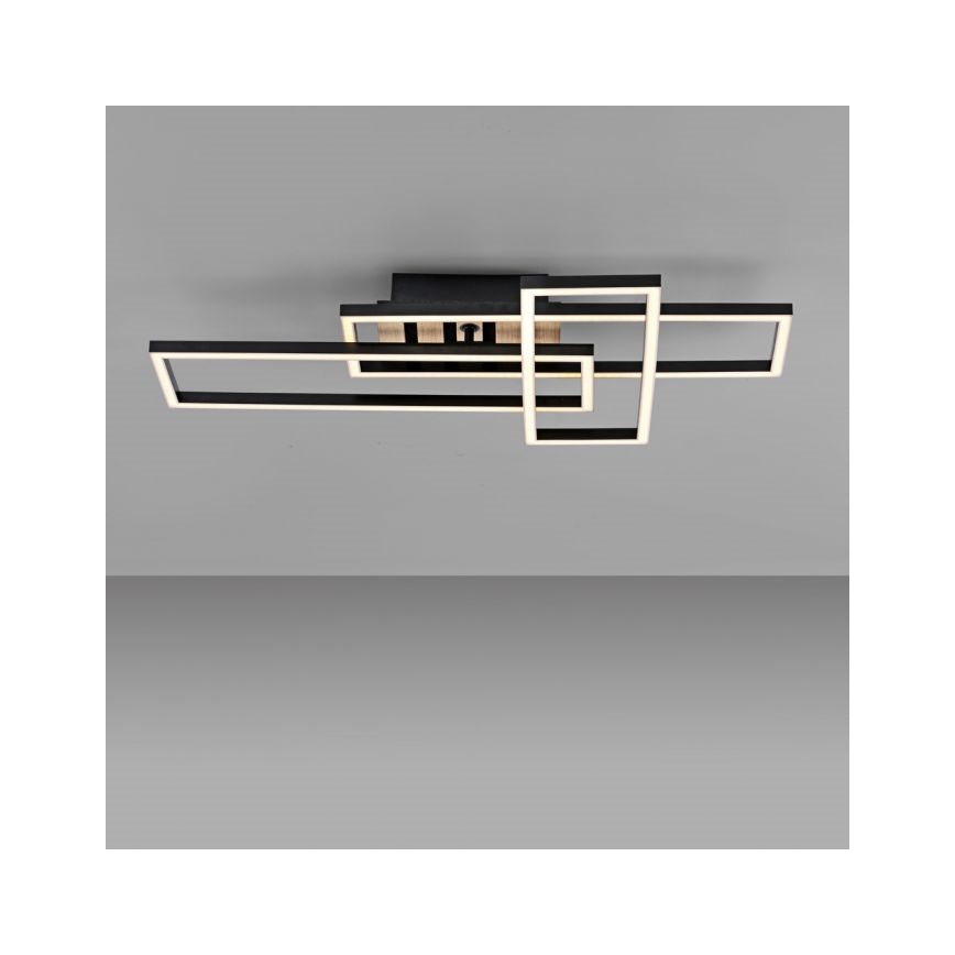 JUST LIGHT. 14051-79 - AKUSTIKA LED Ceiling Light LED/20.5W/230V Oak/Black