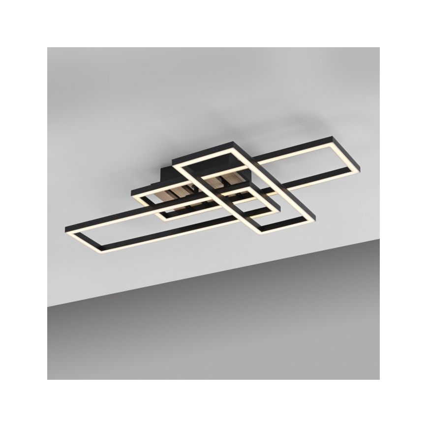 JUST LIGHT. 14051-79 - AKUSTIKA LED Ceiling Light LED/20.5W/230V Oak/Black
