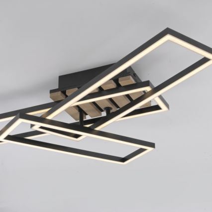 JUST LIGHT. 14051-79 - AKUSTIKA LED Ceiling Light LED/20.5W/230V Oak/Black