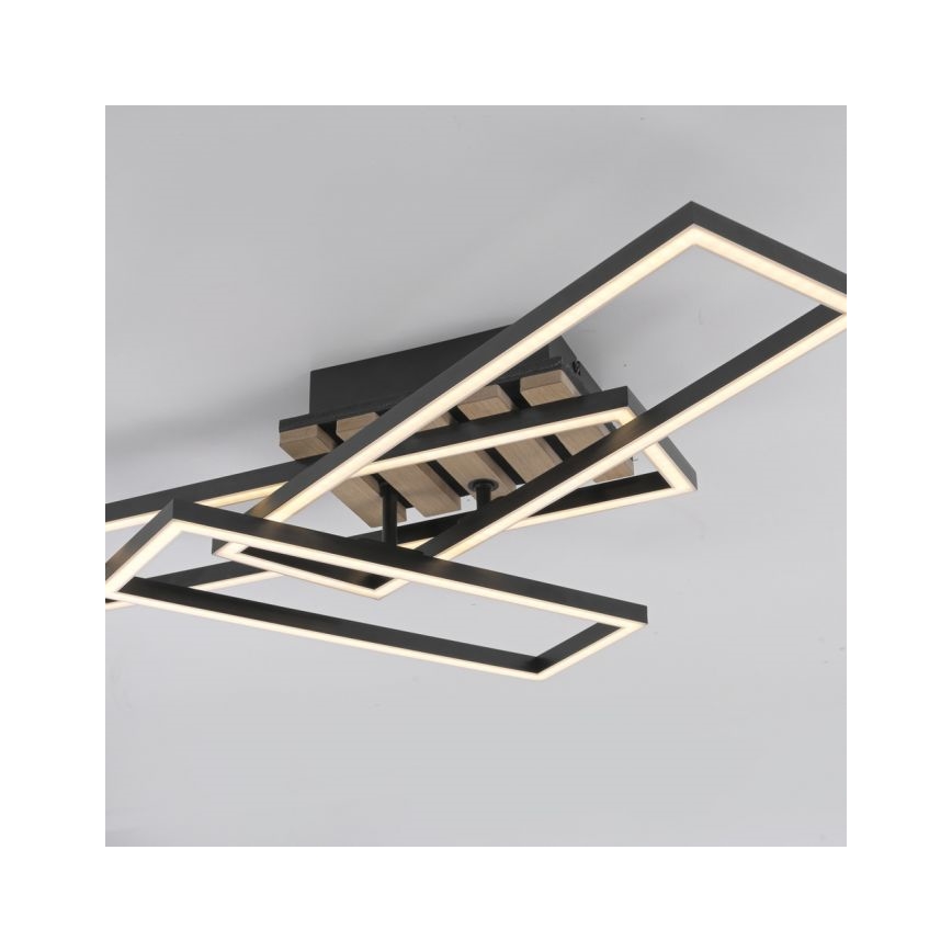 JUST LIGHT. 14051-79 - AKUSTIKA LED Ceiling Light LED/20.5W/230V Oak/Black