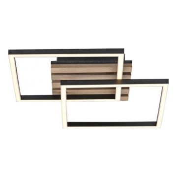 JUST LIGHT. 14053-79 - AKUSTIKA LED Ceiling Light, 15W/230V, Oak/Black