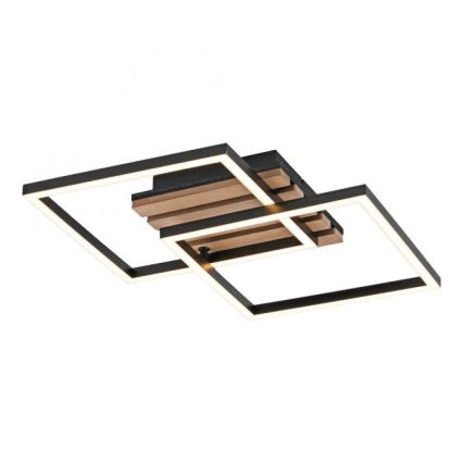 JUST LIGHT. 14053-79 - AKUSTIKA LED Ceiling Light, 15W/230V, Oak/Black