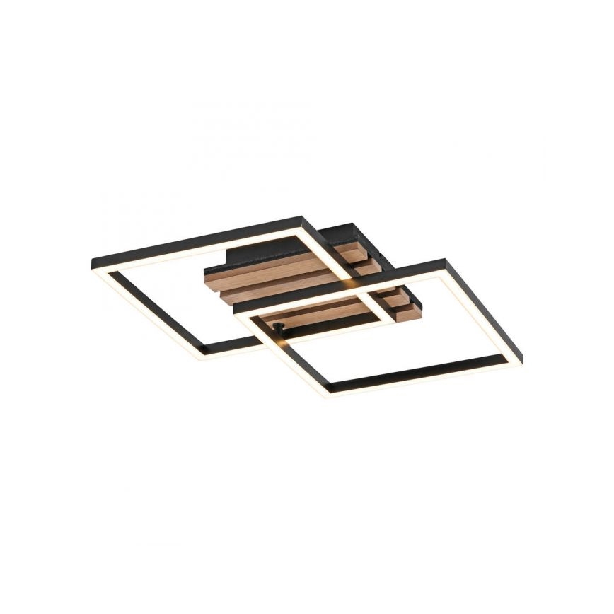 JUST LIGHT. 14053-79 - AKUSTIKA LED Ceiling Light, 15W/230V, Oak/Black