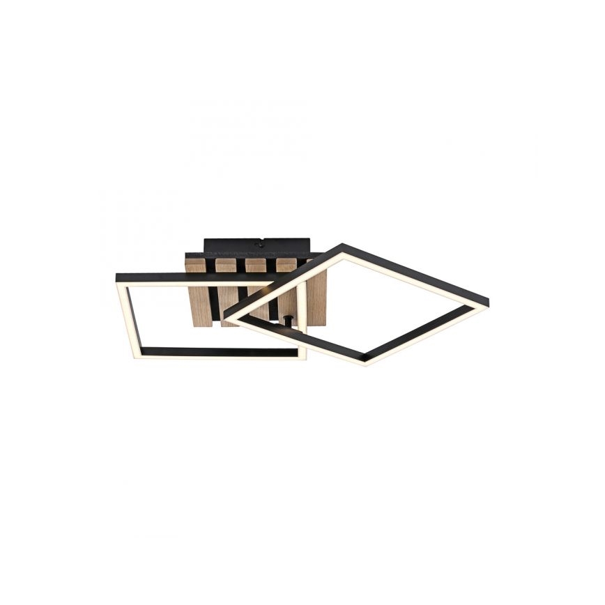 JUST LIGHT. 14053-79 - AKUSTIKA LED Ceiling Light, 15W/230V, Oak/Black