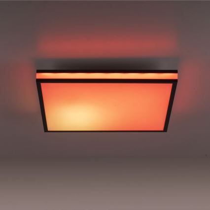 JUST LIGHT. 14110-18 - LED RGBW Dimmable ceiling light MARIO BLACK LED/19,5W/230V 2700-5000K + remote control