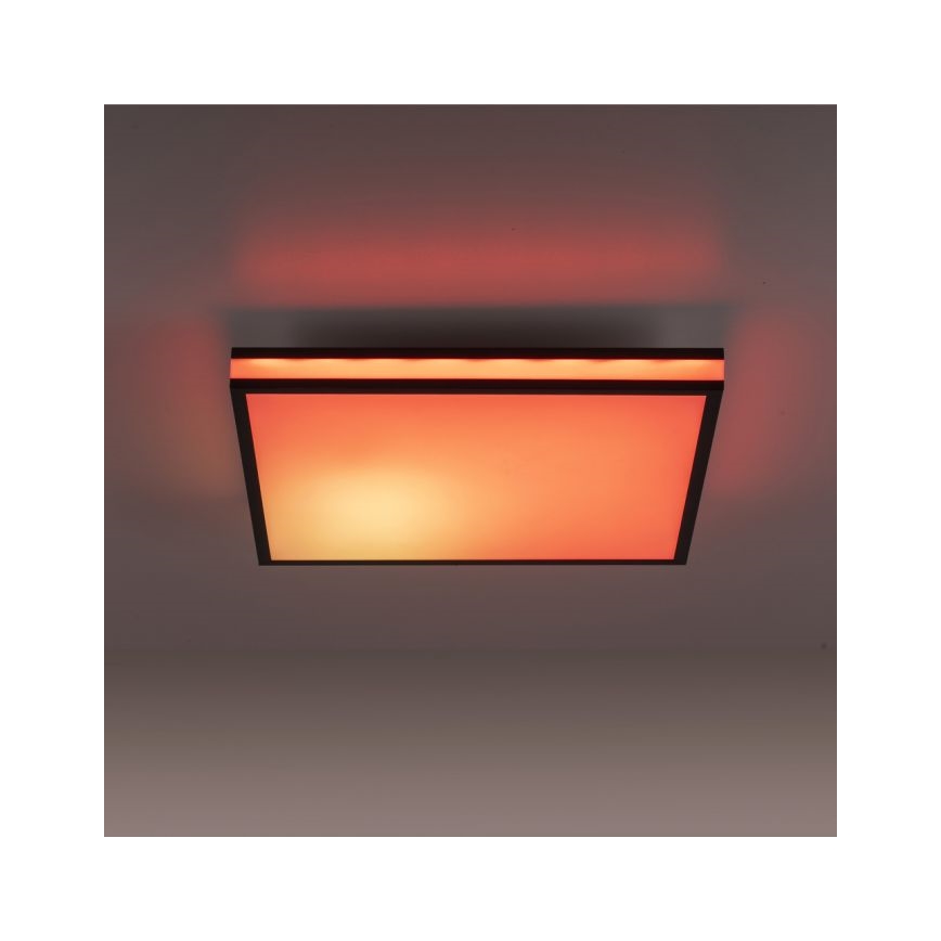 JUST LIGHT. 14110-18 - LED RGBW Dimmable ceiling light MARIO BLACK LED/19,5W/230V 2700-5000K + remote control