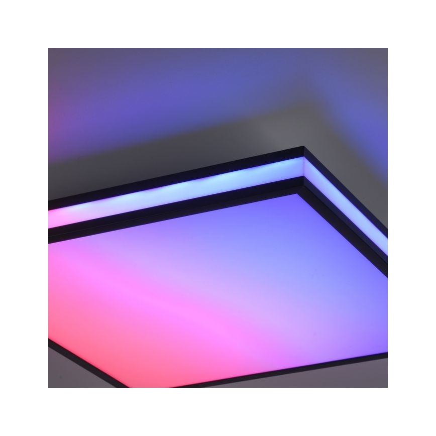 JUST LIGHT. 14110-18 - LED RGBW Dimmable ceiling light MARIO BLACK LED/19,5W/230V 2700-5000K + remote control
