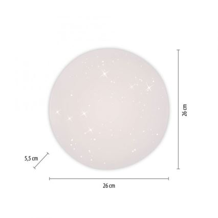 JUST LIGHT. 14275-16 - LED Ceiling light URANUS LED/10W/230V d. 26 cm white