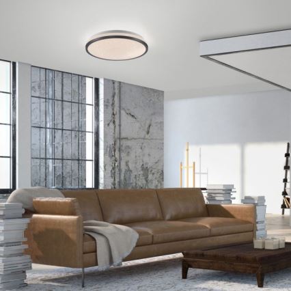 JUST LIGHT. 14293-18 - LED Dimmable ceiling light KYLE LED/10W/230V d. 28 cm black