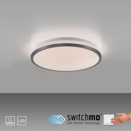 JUST LIGHT. 14293-18 - LED Dimmable ceiling light KYLE LED/10W/230V d. 28 cm black
