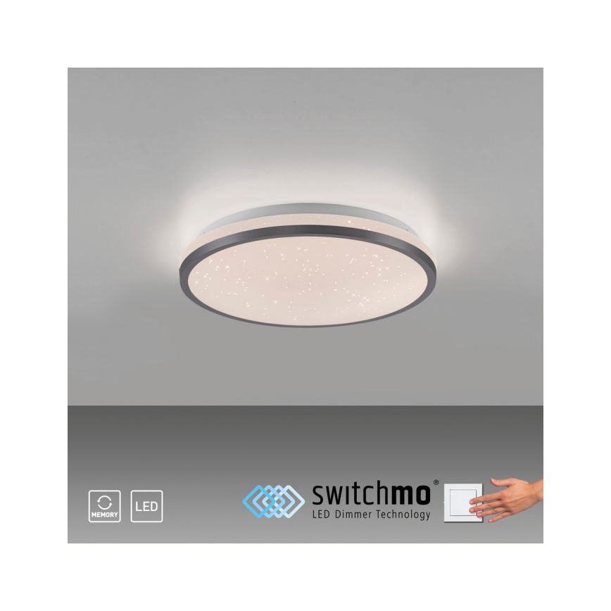 JUST LIGHT. 14293-18 - LED Dimmable ceiling light KYLE LED/10W/230V d. 28 cm black