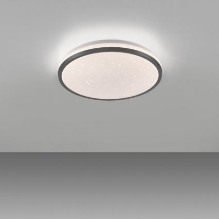 JUST LIGHT. 14293-18 - LED Dimmable ceiling light KYLE LED/10W/230V d. 28 cm black