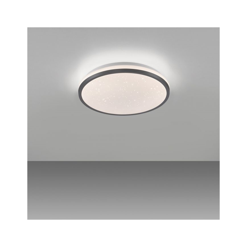 JUST LIGHT. 14293-18 - LED Dimmable ceiling light KYLE LED/10W/230V d. 28 cm black