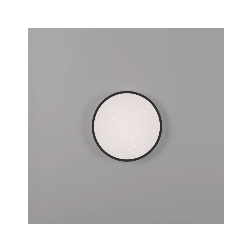 JUST LIGHT. 14293-18 - LED Dimmable ceiling light KYLE LED/10W/230V d. 28 cm black