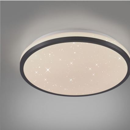 JUST LIGHT. 14293-18 - LED Dimmable ceiling light KYLE LED/10W/230V d. 28 cm black