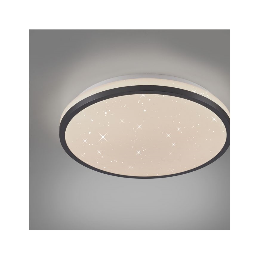 JUST LIGHT. 14293-18 - LED Dimmable ceiling light KYLE LED/10W/230V d. 28 cm black