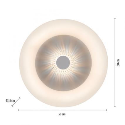 JUST LIGHT. 14383-16 - LED Dimmable ceiling light VERTIGO LED/26W/230V 2700-5000K white + remote control
