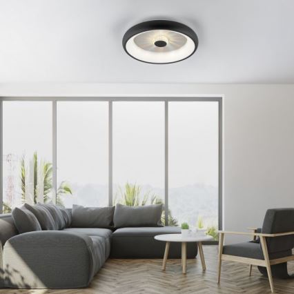 JUST LIGHT. 14384-18 - LED Dimmable ceiling light VERTIGO LED/29W/230V 2700-5000K black + remote control