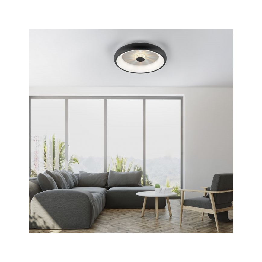 JUST LIGHT. 14384-18 - LED Dimmable ceiling light VERTIGO LED/29W/230V 2700-5000K black + remote control