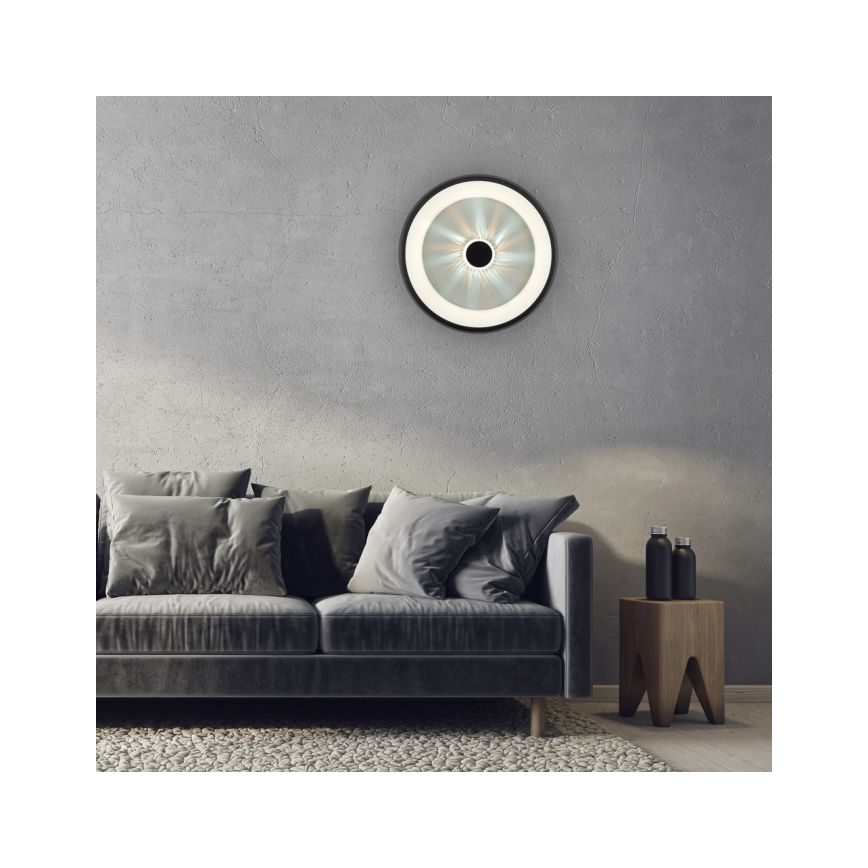 JUST LIGHT. 14384-18 - LED Dimmable ceiling light VERTIGO LED/29W/230V 2700-5000K black + remote control
