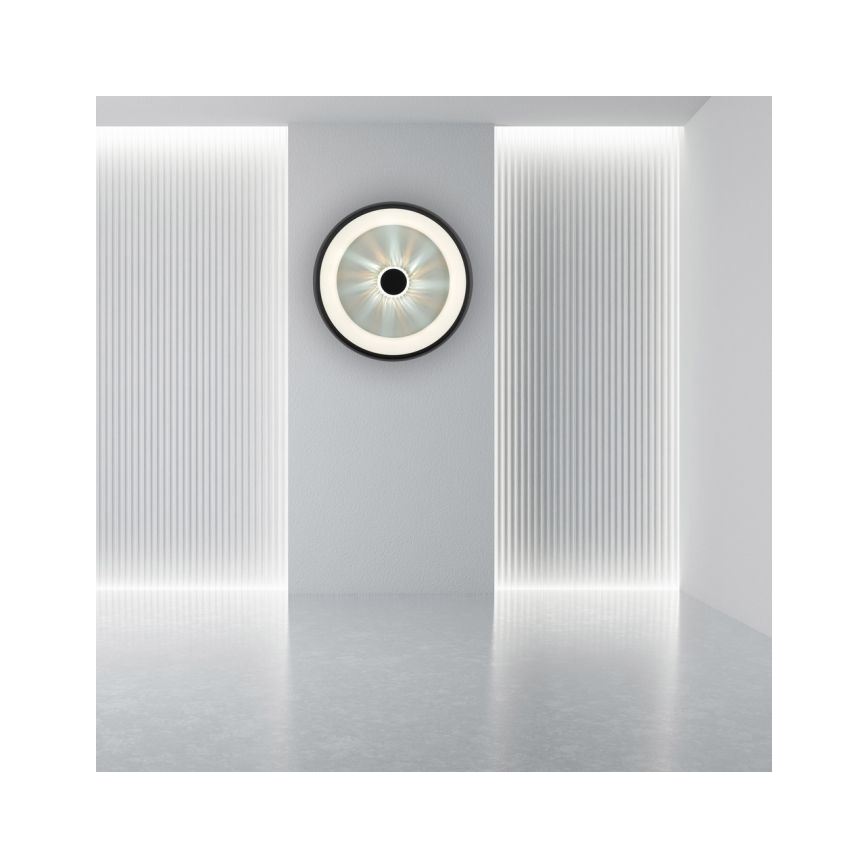 JUST LIGHT. 14384-18 - LED Dimmable ceiling light VERTIGO LED/29W/230V 2700-5000K black + remote control