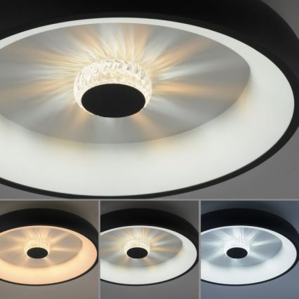 JUST LIGHT. 14384-18 - LED Dimmable ceiling light VERTIGO LED/29W/230V 2700-5000K black + remote control